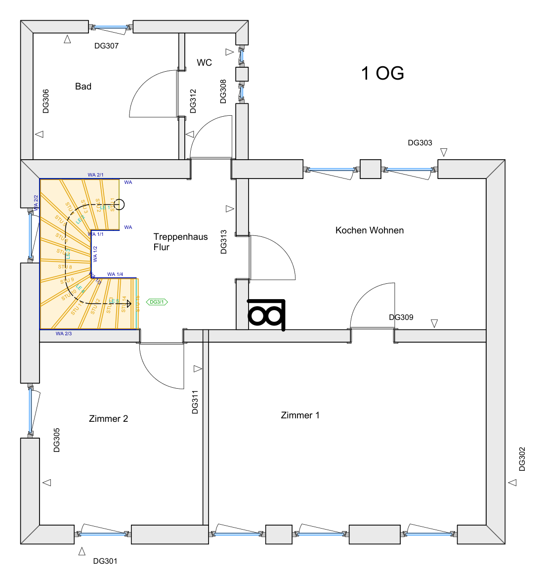 Grundriss 1. Obergeschoss